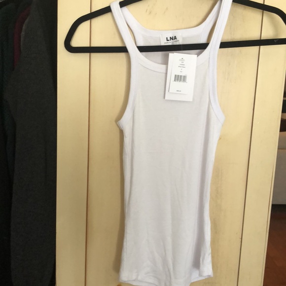 LNA White ribbed tank - Picture 2 of 3